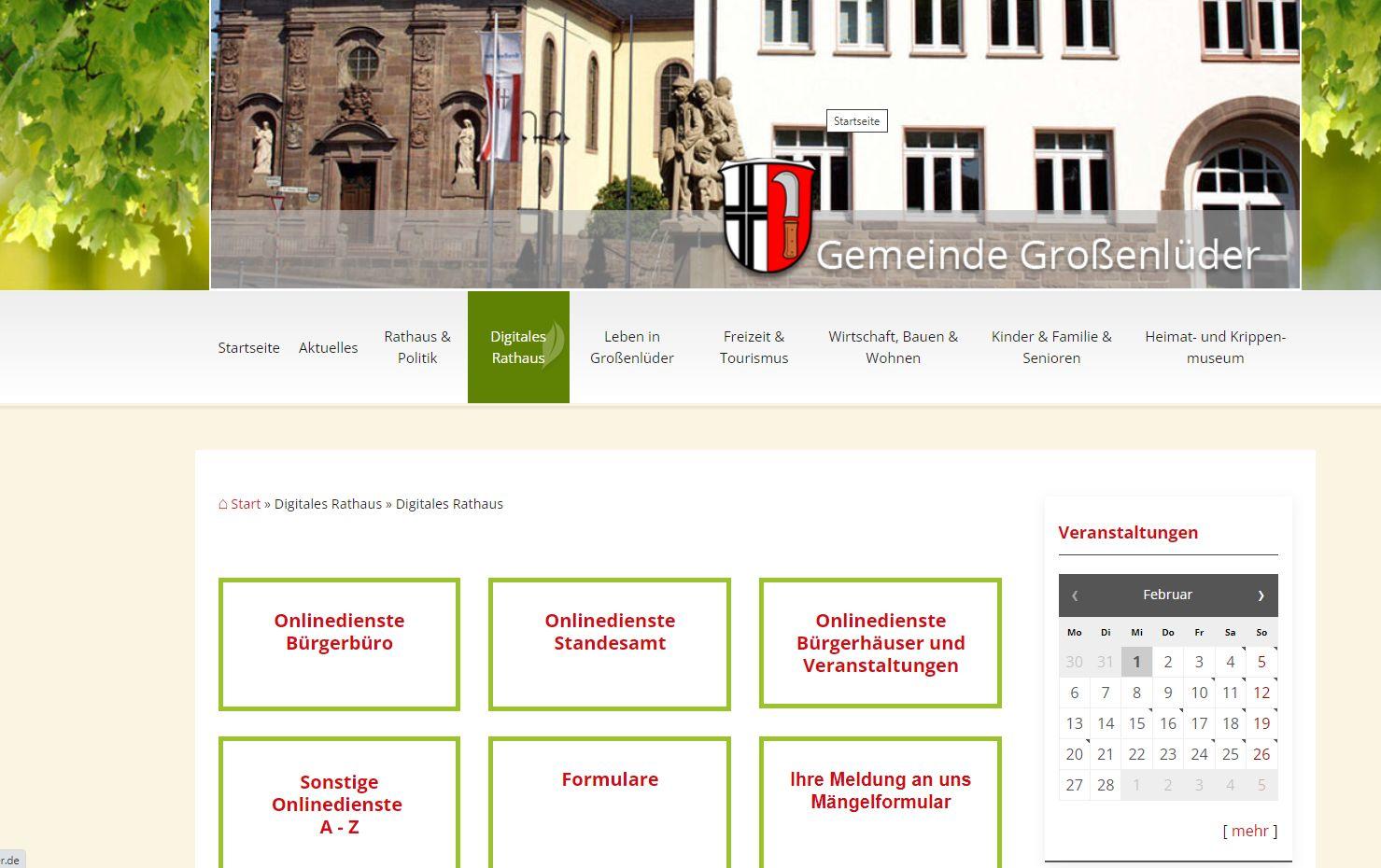 Bürgerservice der Gemeinde Großenlüder auch online