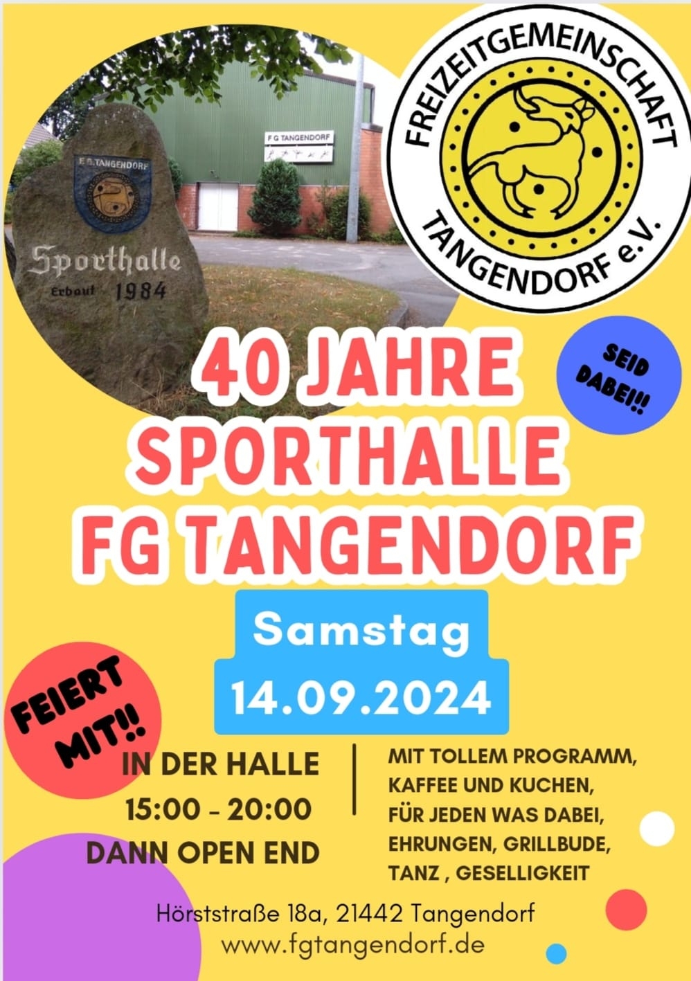 Flyer 40 Jahre Sporthalle