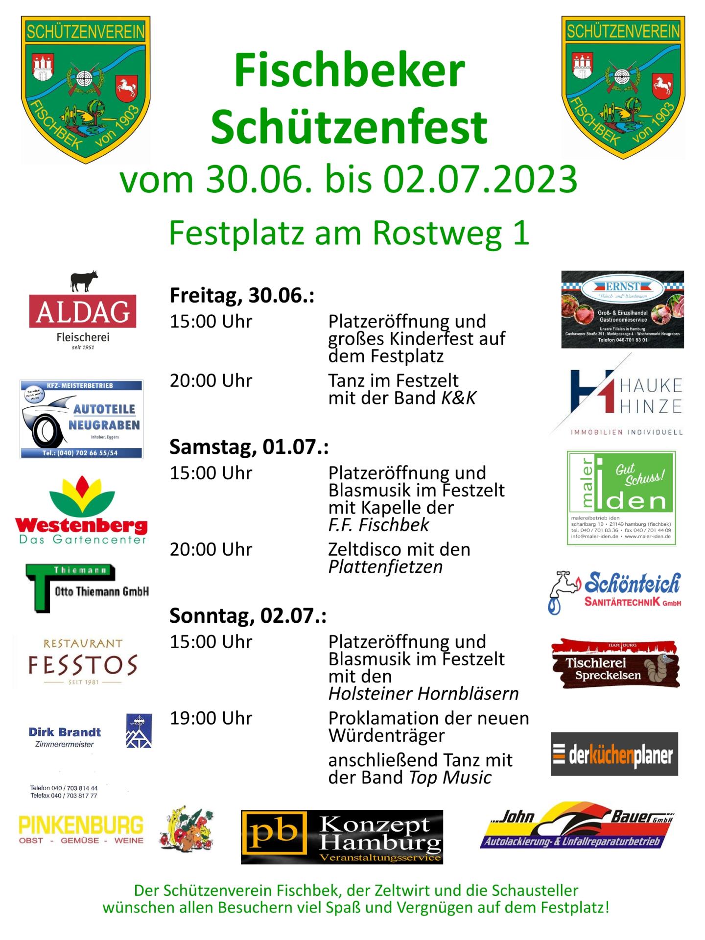 Plakat Schützenfest 2023