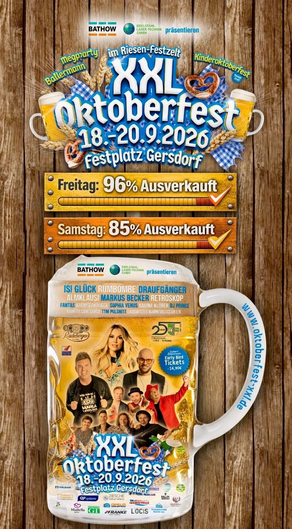 Early Bird Verkauf Oktoberfest
