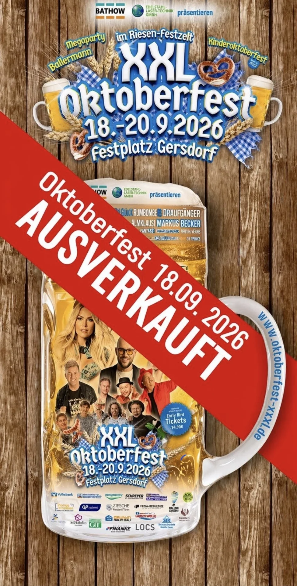 Info zum Oktoberfest am 18.09.2026