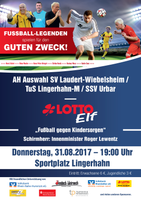 Benefizspiel mit der Lotto-Elf Rheinland-Pfalz am 31. 08.2017