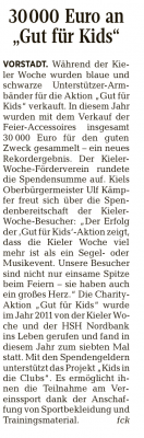 Bericht aus den Kieler Nachrichten (Bild vergrößern)