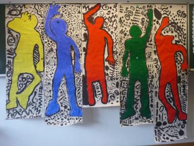 Foto zur Meldung: Klasse 3b: Malen wie Keith Haring