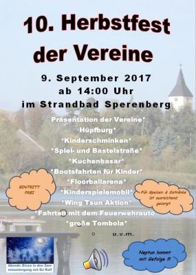 Auf zum 10. Herbstfest der Vereine unter dem „Motto“  Kinder sind unsere Zukunft!!!  Nachwuchsarbeit ist wichtiger denn je!!!“ (Bild vergr&ouml;&szlig;ern)