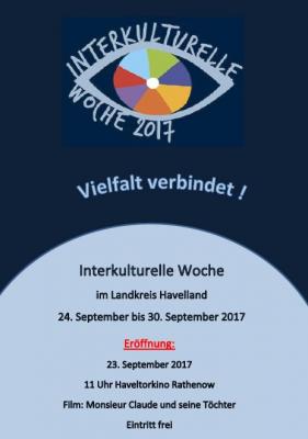 Die Interkulturelle Woche 2017 findet vom 24. bis 30. September auch im Havelland statt.