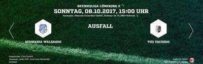 Spielausfall Germania - TuS Eschede 08.10.17 (Bild vergrößern)
