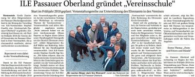 ILE Passauer Oberland gründet "Vereinsschule"