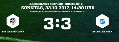 Meldung: Fußball: 1. Mannschaft bringt nur einen Punkt aus Imbshausen mit