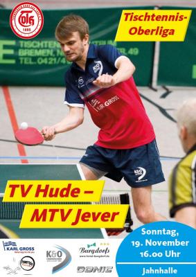 Vorbericht: So. 19.11. 16 Uhr TV Hude - MTV Jever (Jahnhalle)