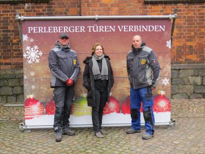 Bild: von links Torsten Koselowski, Siw Foge, David Jenssen | Foto: Stadt Perleberg