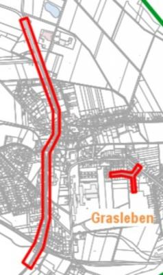 Darstellung der Bauarbeiten in Grasleben (Bildquelle: Wasserverband Vorsfelde)