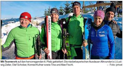 Niederbayerns Skibergsteiger im Team-Event stark