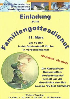 Vorschaubild zur Meldung: Herzliche Einladung zum Familiengottesdienst am 11.03.2018 ...