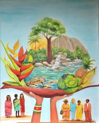 Das offizielle Symbolbild der surinamischen Frauenorganisation – das deutsche Organisationsteam wählte ein völlig anderes Bild.