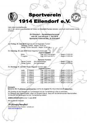 Vorschaubild zur Meldung: Handballwochenende 2018 des SV Eilendorf