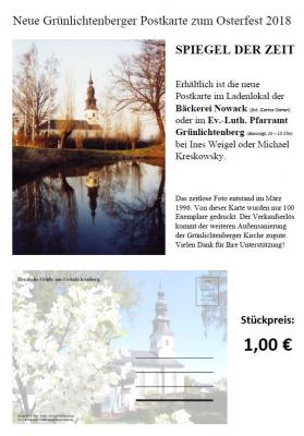 Neue Grünlichtenberger Postkarte zum Osterfest 2018
