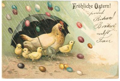 Postkarte Ostergruß 1906 | Bildmoiv: SRM