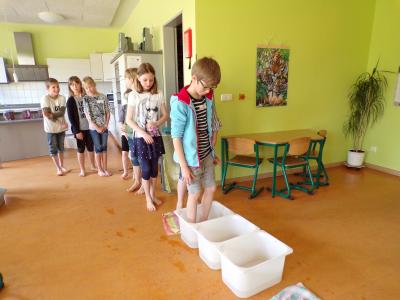 Foto zur Meldung: Gesundheitswoche 2018 - Kneipp-Projekt der Ecolea-Schüler aus Schwerin in der Klassenstufe 3
