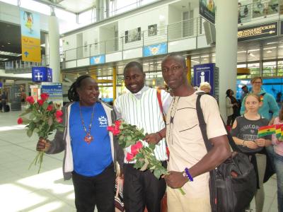 Foto zur Meldung: Empfang unsere Gäste aus Ghana am Flughafen