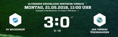 Meldung: Fußball: Altherren schlagen Trögen 3:0 - Mittwoch kommt Lüthorst