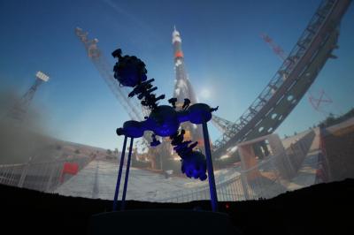 Raketenstart im Planetarium