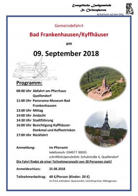 Gemeindefahrt Kyffhäuser 9. September 2018