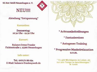 Flyer Entspannung