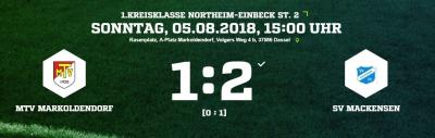 Meldung: Sieg in Markoldendorf! 1. Mannschaft startet erfolgreich in die neue Saison