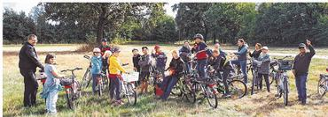 In der ersten Woche haben die Fritze-Schüler 593 Kilometer mit ihren Fahrrädern geschafft. Dazu gehörte auch ein Ausflug in den Schlosspark. Foto: Martina Frey