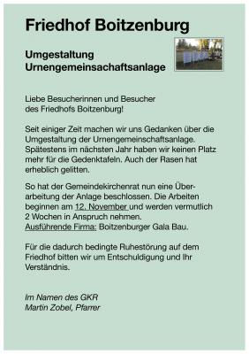 Umgestaltung Urnengemeinschaftsanalge Boitzenburg (Bild vergrößern)