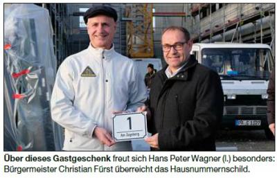 Vorschaubild zur Meldung: Biobäckerei Wagner feiert Richtfest