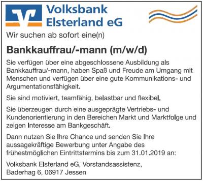 Volksbank Elsterland eG sucht... (Bild vergrößern)