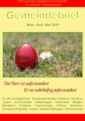 Foto zur Meldung: Gemeindebrief März bis Mai Foto zur Meldung: Gemeindebrief März bis Mai