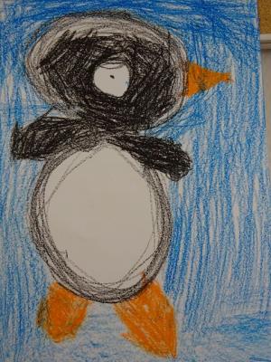 Foto zur Meldung: Klasse 1b: Balduin, der Pinguin ...