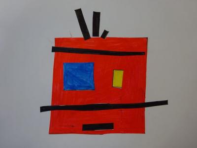 Foto zur Meldung: Klasse 4b: Fantasie in rot, blau und gelb ...