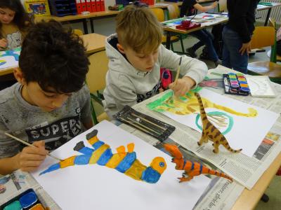 Foto zur Meldung: Klasse 3a: Dinosaurier-Projekt: Teil 3