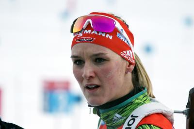 Denise Herrmann ist IBU-Weltmeisterin im Verfolgungsrennen von Östersund - Foto: Joachim Hahne  / johapress