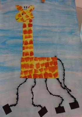Foto zur Meldung: Klasse 1c: Die Giraffen sind los!