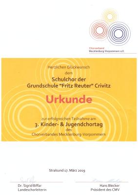 3. Kinder- und Jugendchortag des Chorverbandes Mecklenburg-Vorpommern