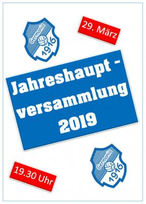 Germania - Jahreshauptversammlung 2019 +++ SAVE THE DATE +++ (Bild vergrößern)