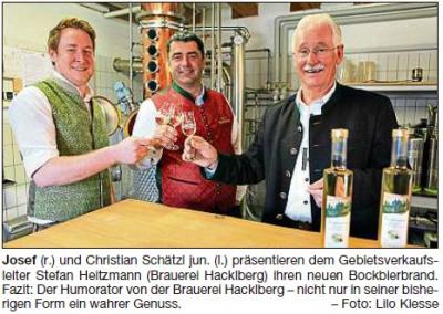 25 Jahre Schätzlhof - Seniorchef präsentiert Bockbierbrand