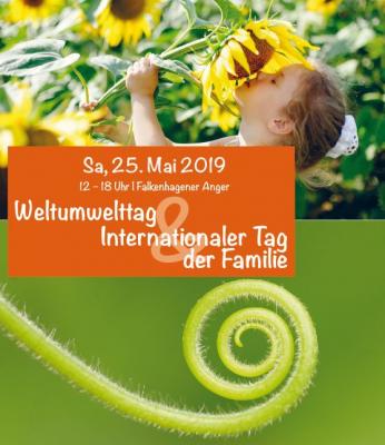 Plakat zum Weltumwelttag und Internationaler Tag der Famile