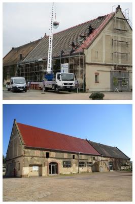 Vorschaubild zur Meldung: Dacharbeiten am Kuhstall