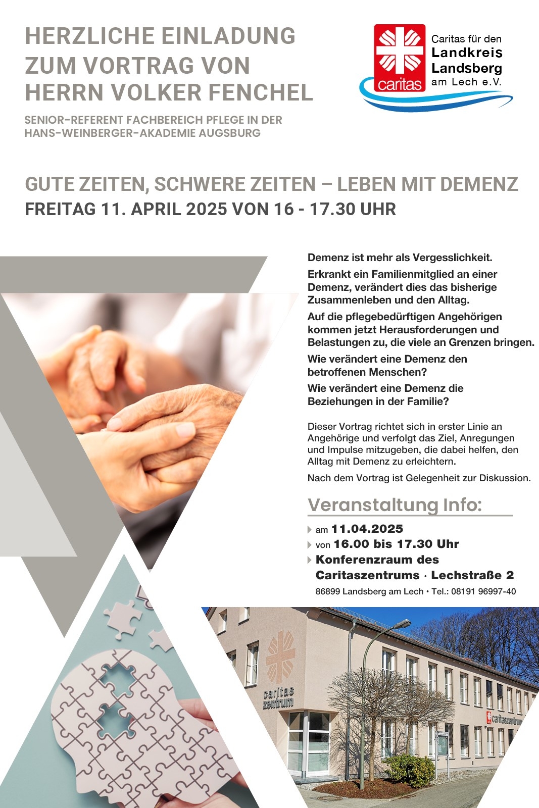 Leben mit Demenz - Einladung zum Vortrag von Herrn Volker Fenchel