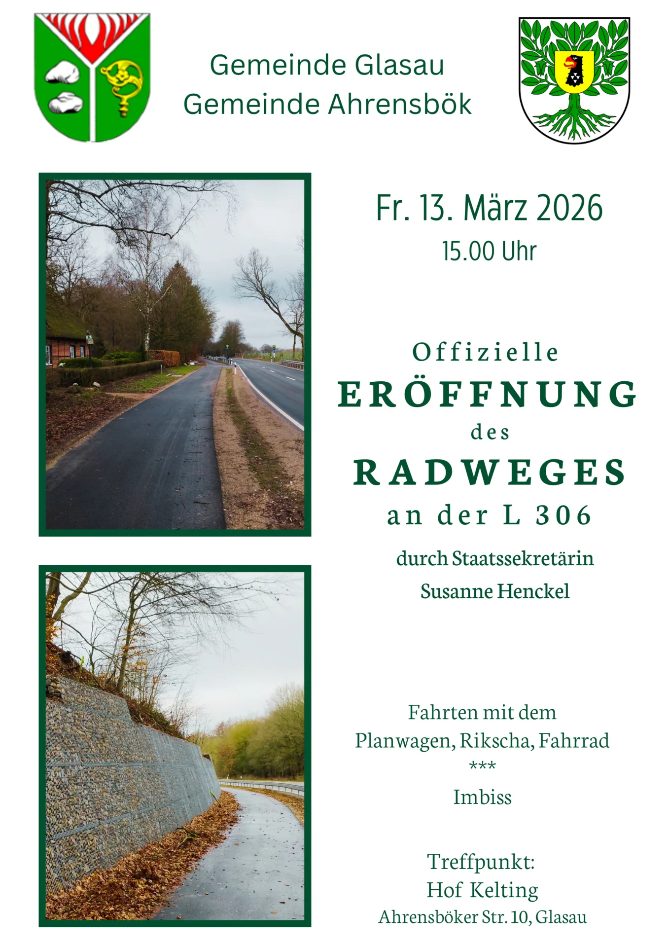 Radwegeröffnung Plakat 13.03.2026