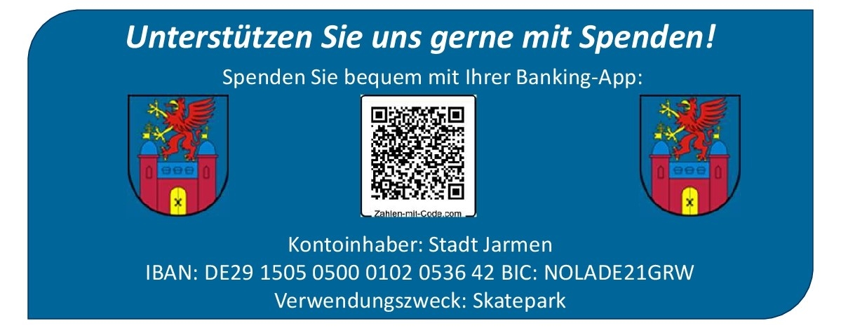 Spende für den Skatepark