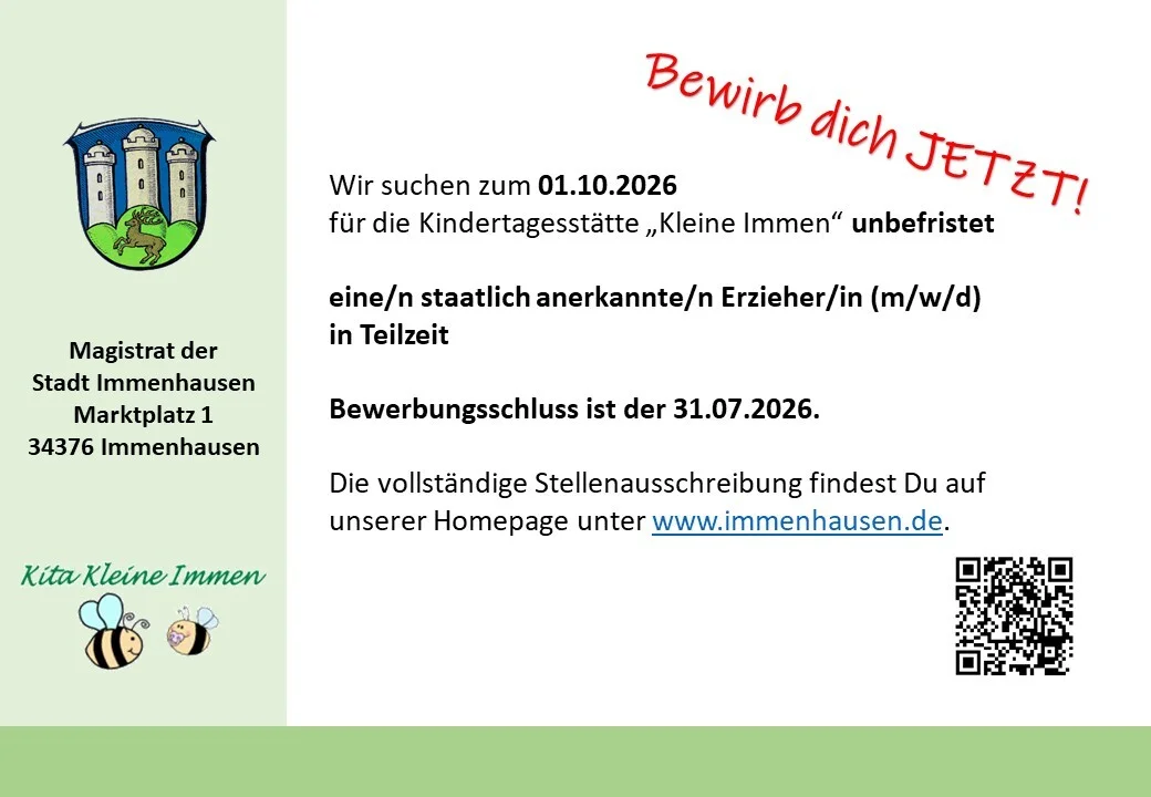 Stellenausschreibung Erzieher/in
