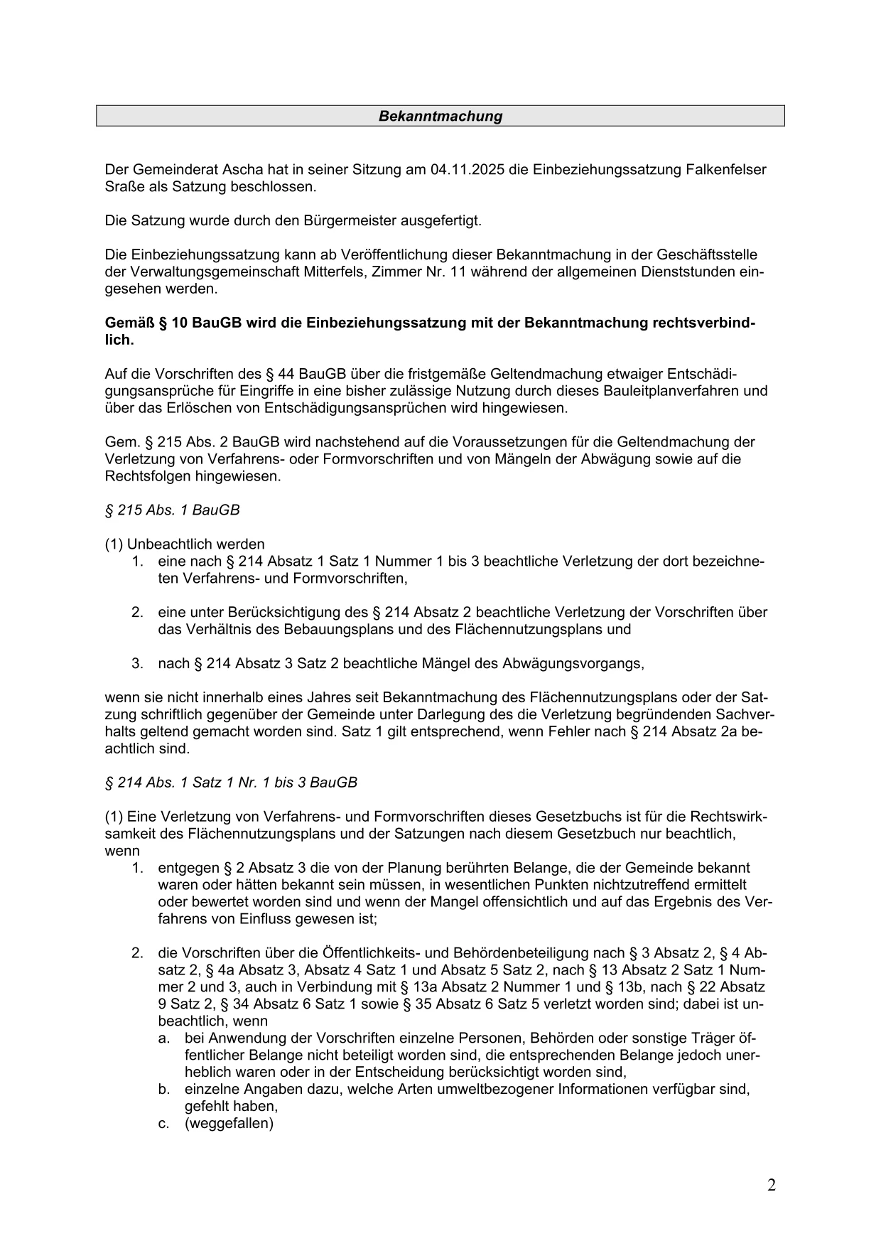 Bekanntmachung EBS Falkenfelser Straße wg. Rechtskraft, 20.11.2025-1