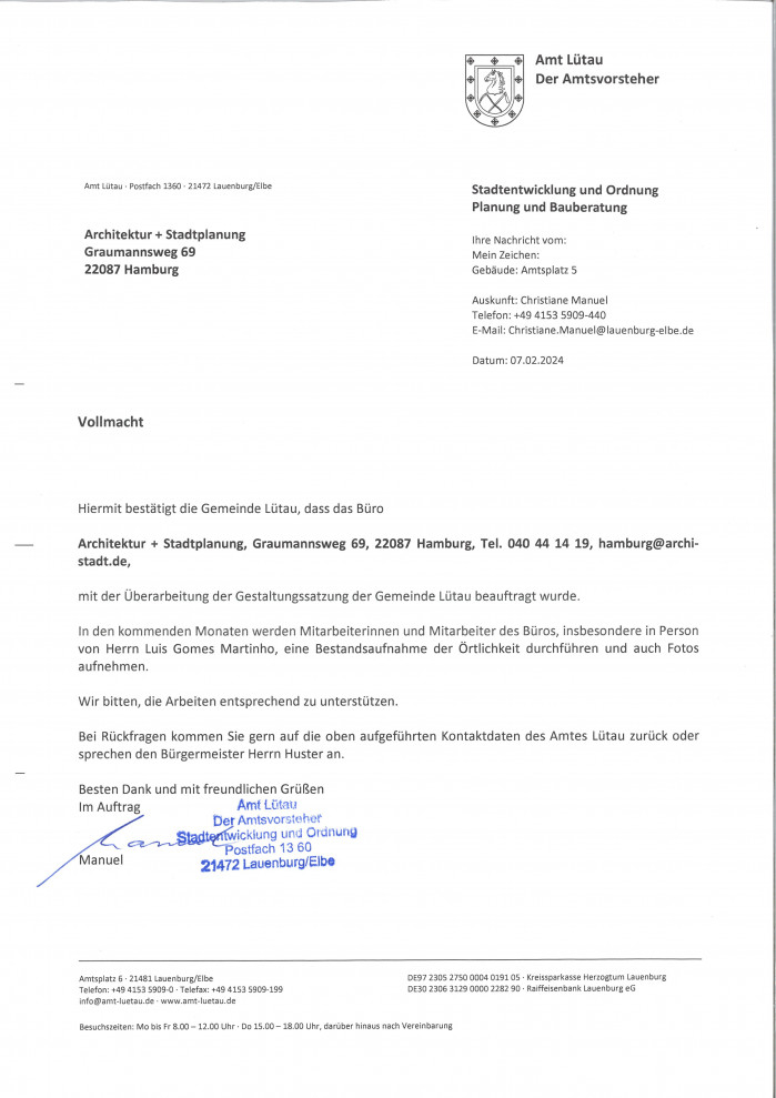 Vollmacht: Gestaltungssatzung